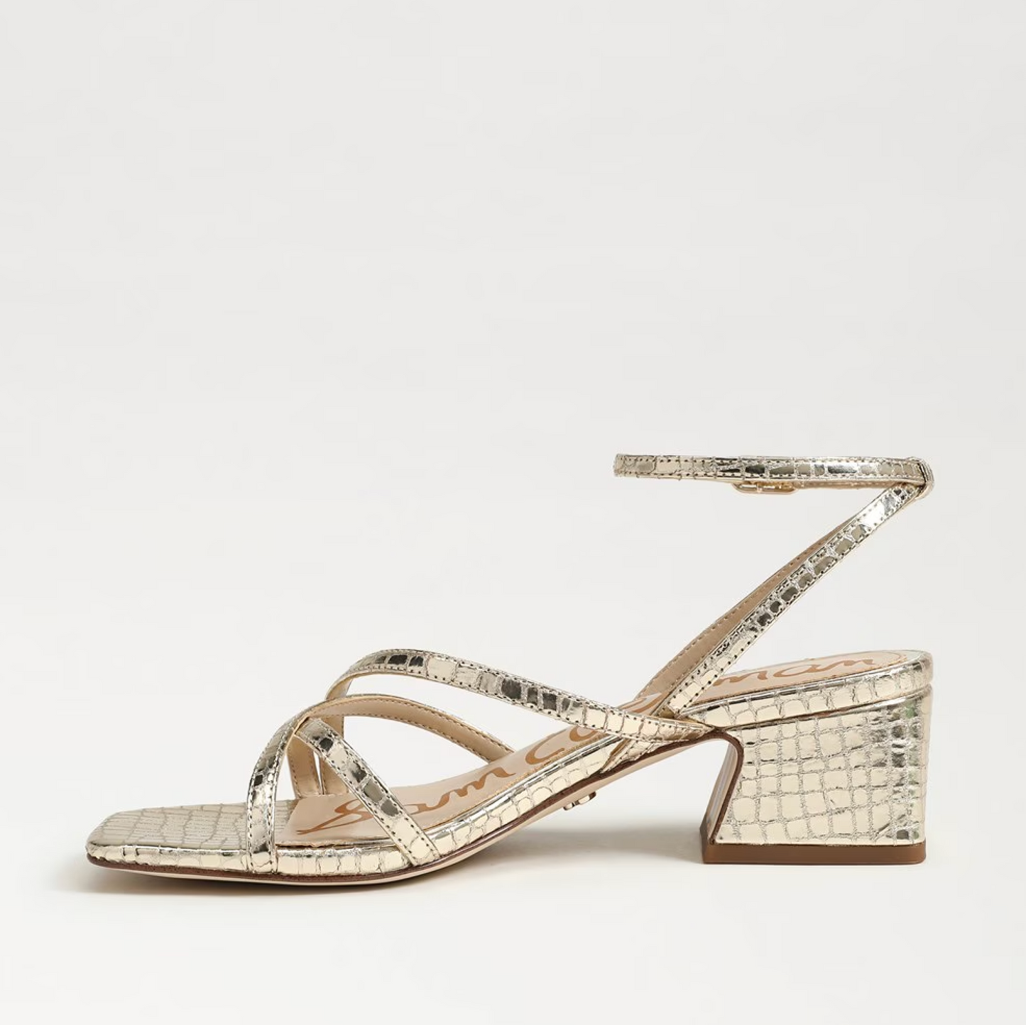 Sam Edelman Whitley Block Heel Sandal - Jute Croco