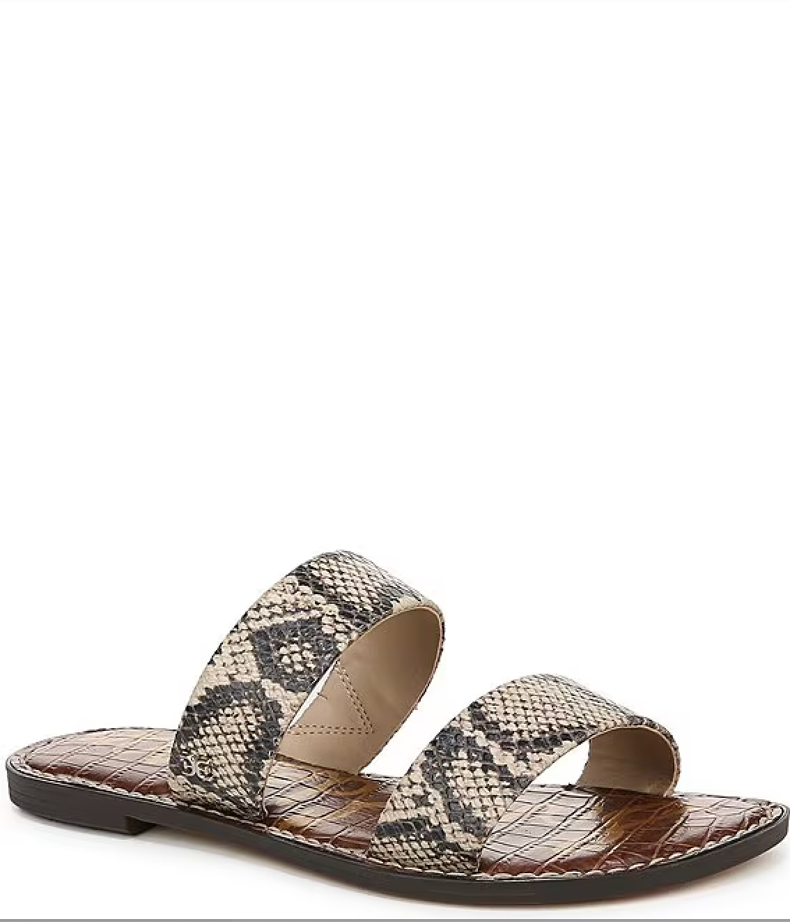 Sam Edelman Gala Double Strap Slide Sandal - Python Leather