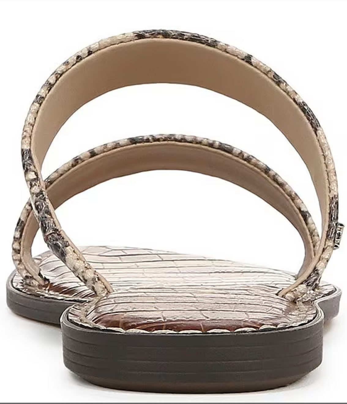 Sam Edelman Gala Double Strap Slide Sandal - Python Leather