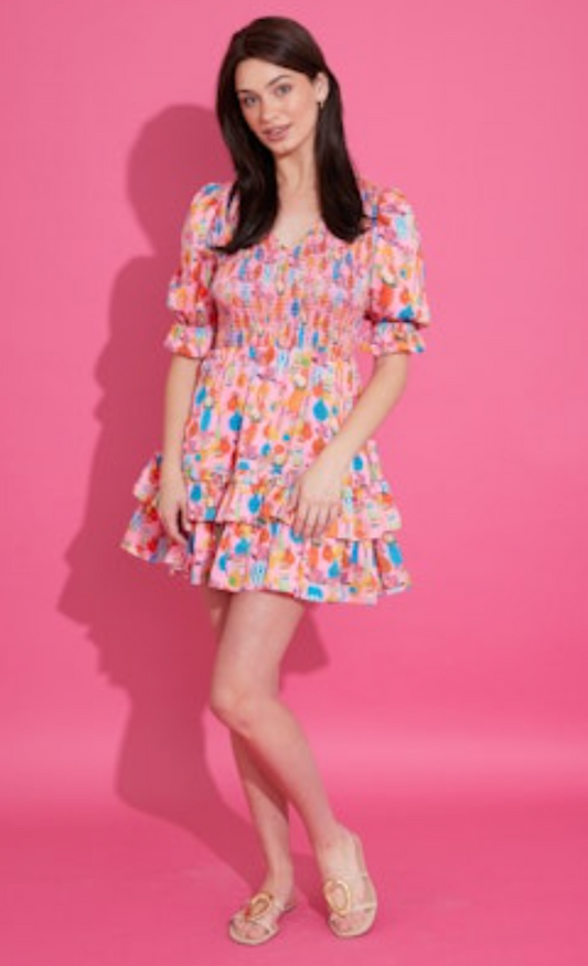 Alex Dress - Pink Chantilly