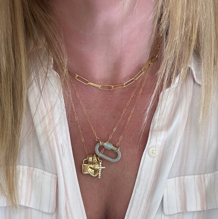 Carabiner Necklace - Emerald