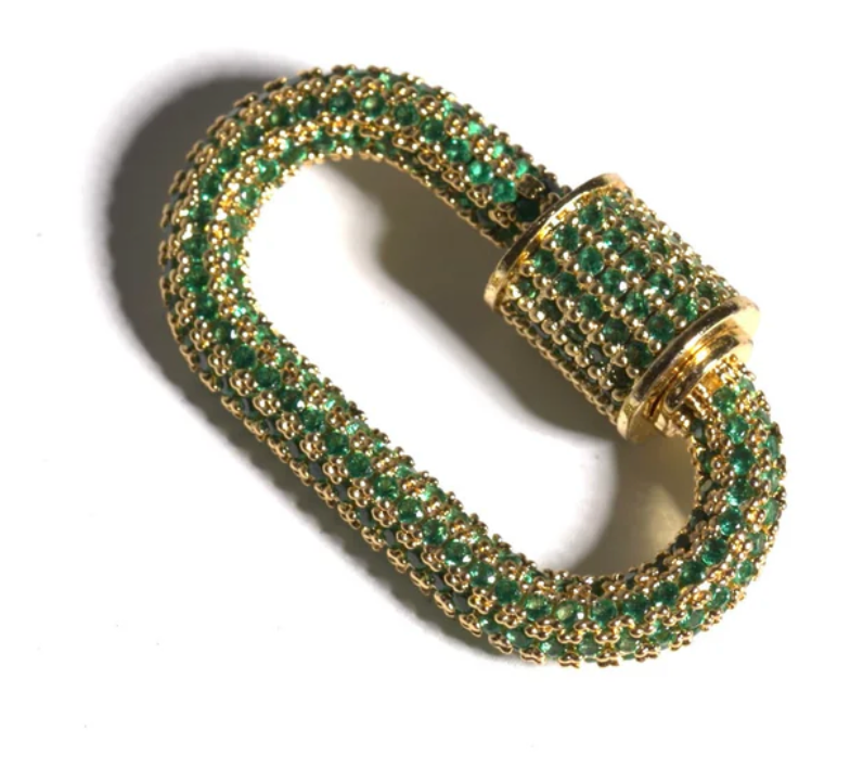 Carabiner Necklace - Emerald