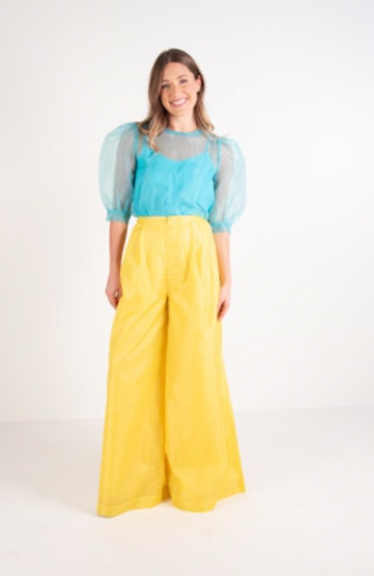 Emily McCarthy Paisley Pant - Lemon
