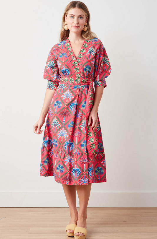 Gabriela Dress - Palm Tree Paradise - Cocktail Umbrella