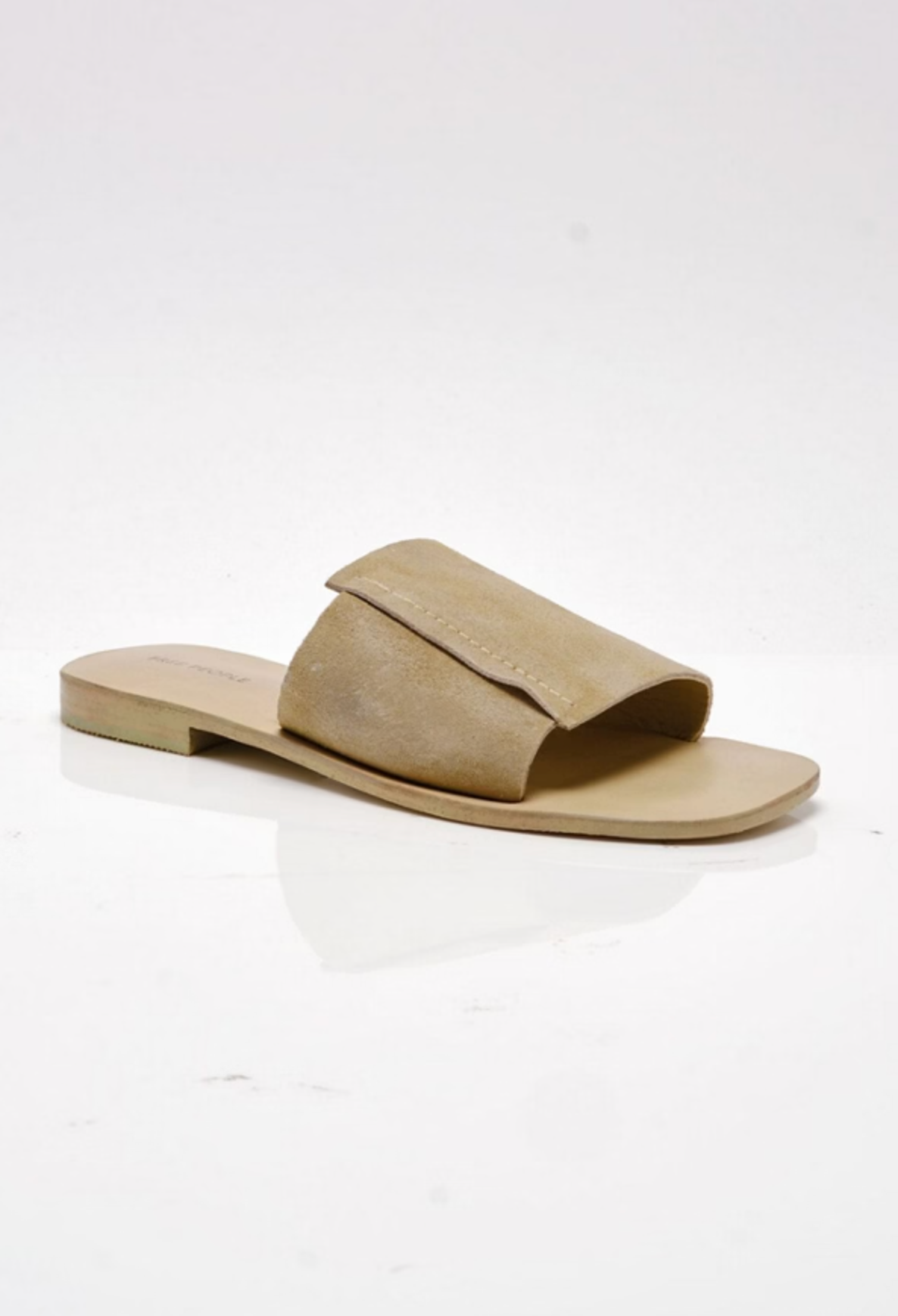 Free People Verona Slide Sandals - Oiled Silt Suede