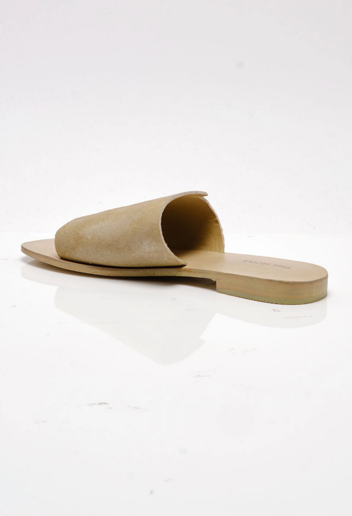 Free People Verona Slide Sandals - Oiled Silt Suede