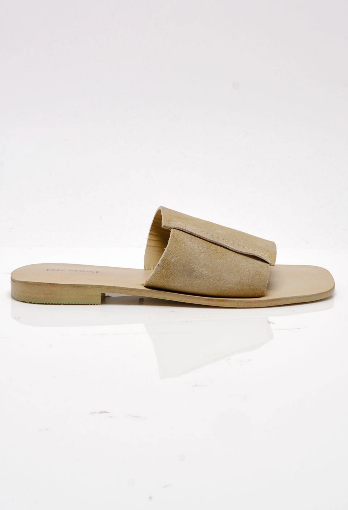 Free People Verona Slide Sandals - Oiled Silt Suede