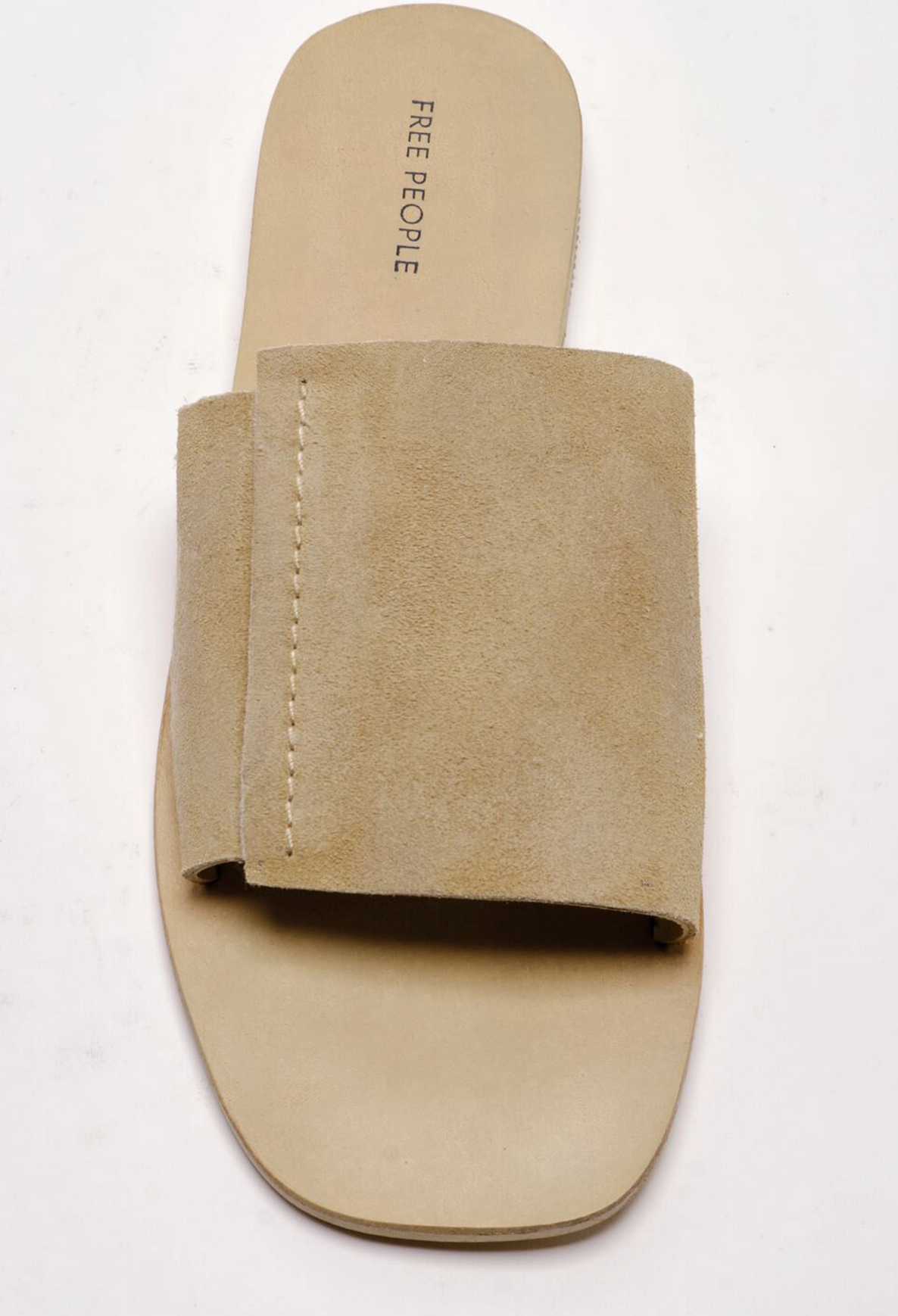 Free People Verona Slide Sandals - Oiled Silt Suede