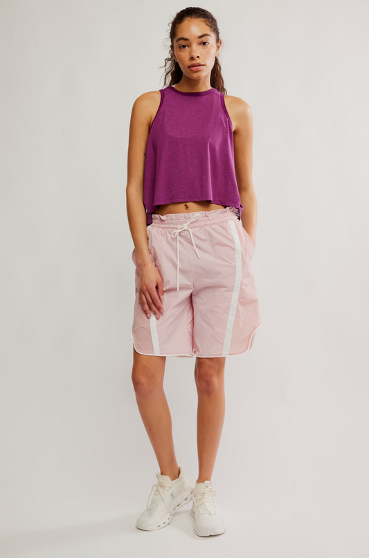 Free People Tempo Flash Finish Tank Top - Deep Mulberry