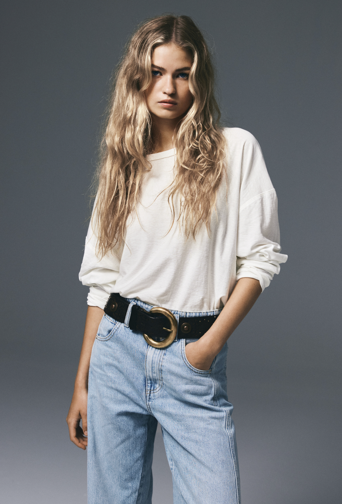 Free People Nina Long-Sleeve Tee Shirt - Ivory