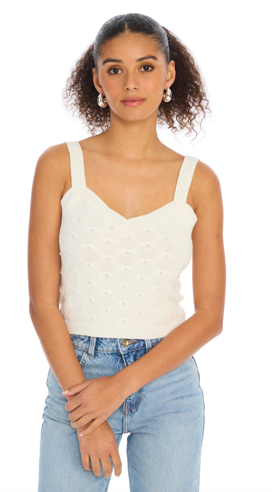 Sweetheart Tank Top - White