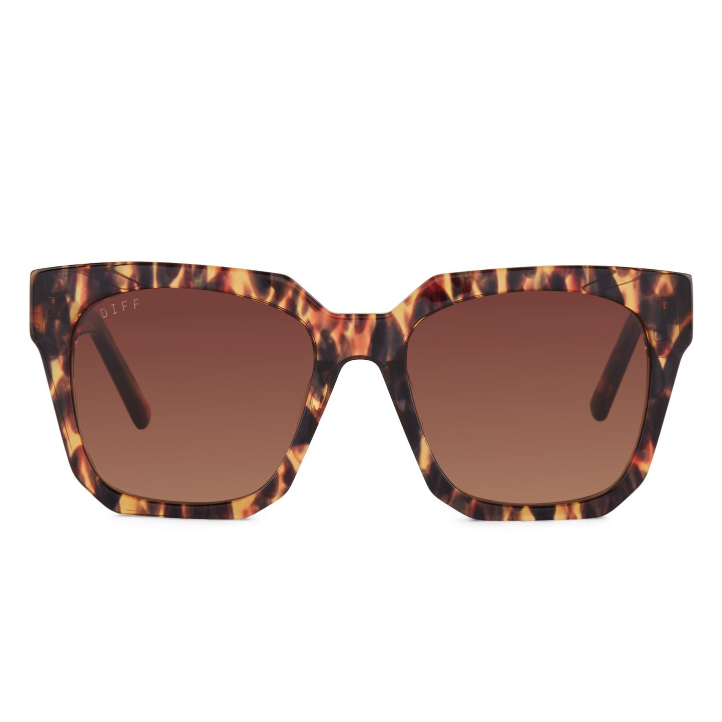DIFF Eyewear - Ariana - Wild Tortoise Brown Gradient Polarized Sunglasses