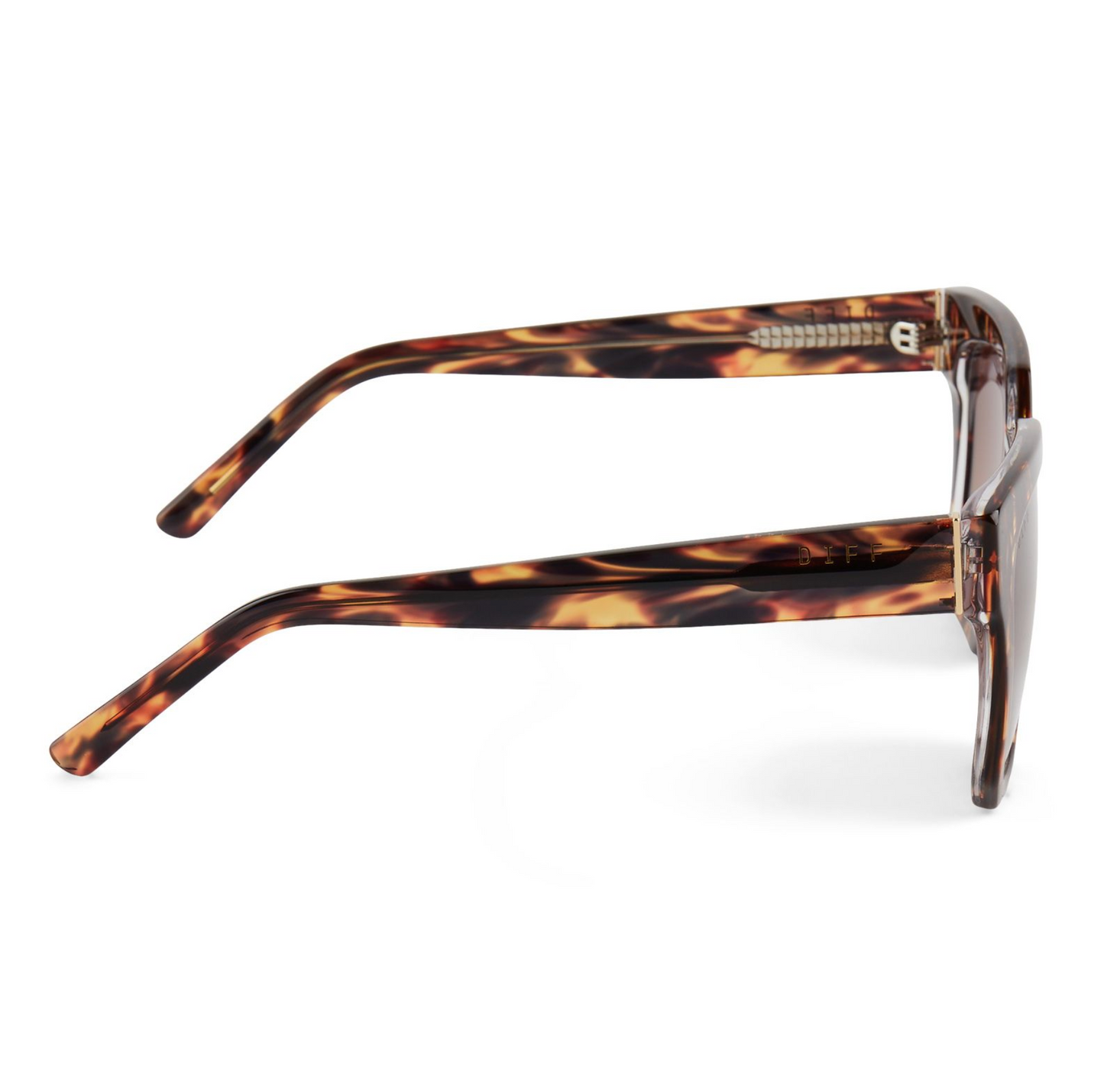 DIFF Eyewear - Ariana - Wild Tortoise Brown Gradient Polarized Sunglasses