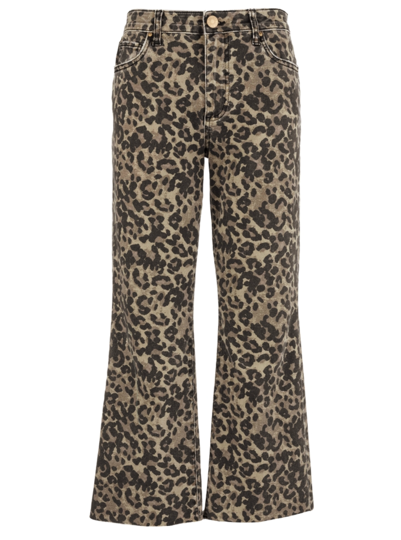 Kelsey High Rise Ankle Flare Jean - Tan/Brown