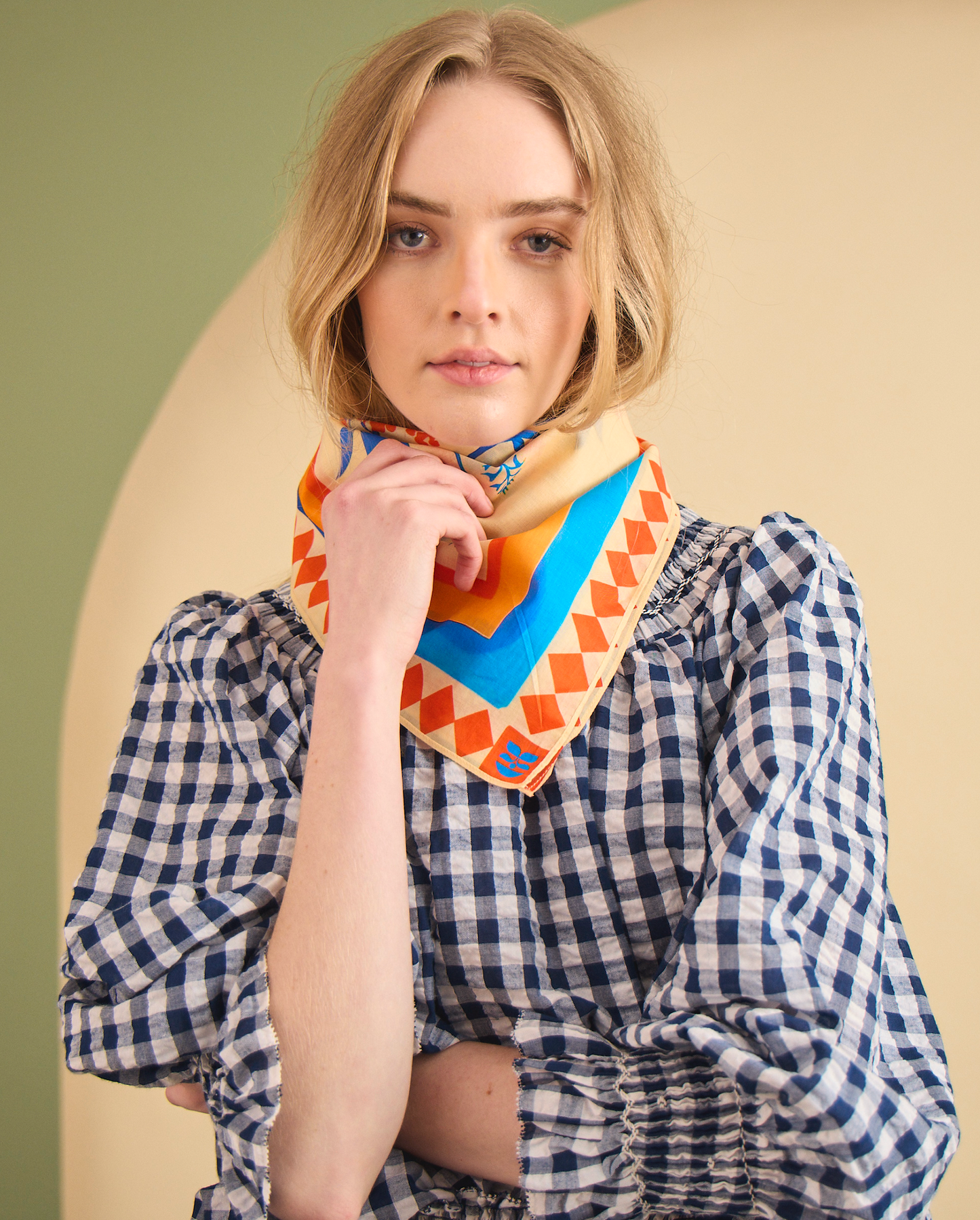 Hayes Blouse - Navy/White