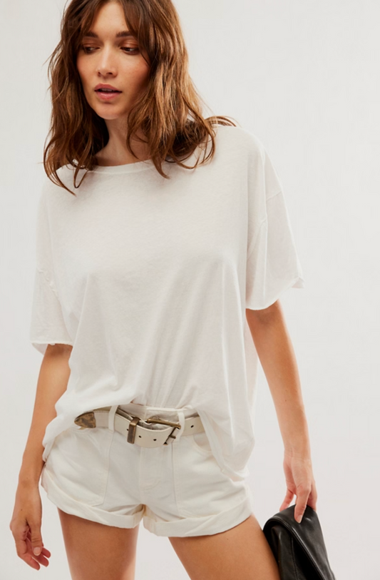 Free People Nina Tee Shirt - Ivory