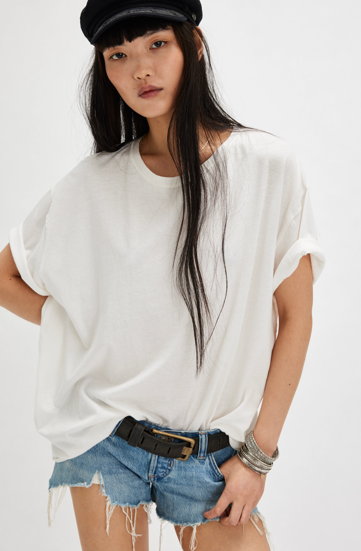Free People Nina Tee Shirt - Ivory