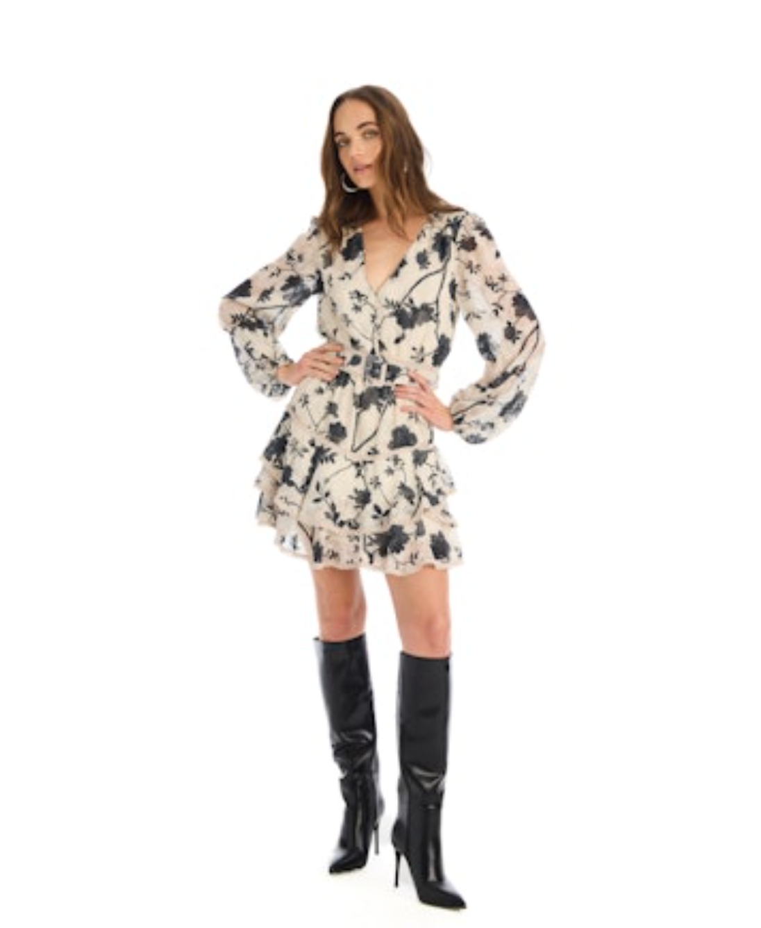 Louis Dress - Ivory/Black