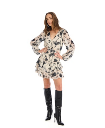 Louis Dress - Ivory/Black