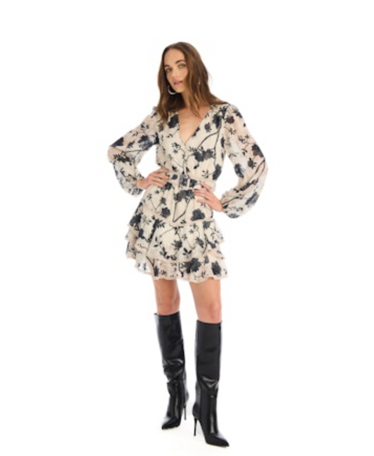 Louis Dress - Ivory/Black