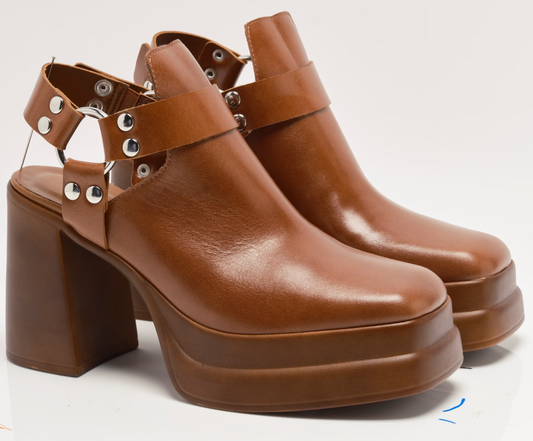 Free People Hybrid Harness Boots - Chestnut Leather