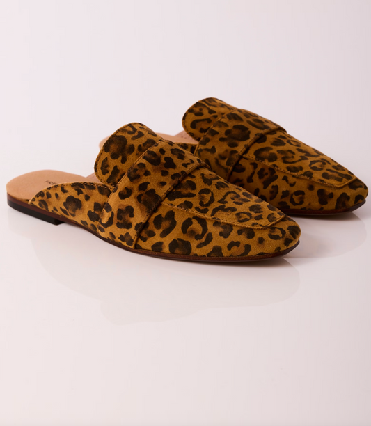 Free People At Ease Embossed Loafers - Leopard Suede