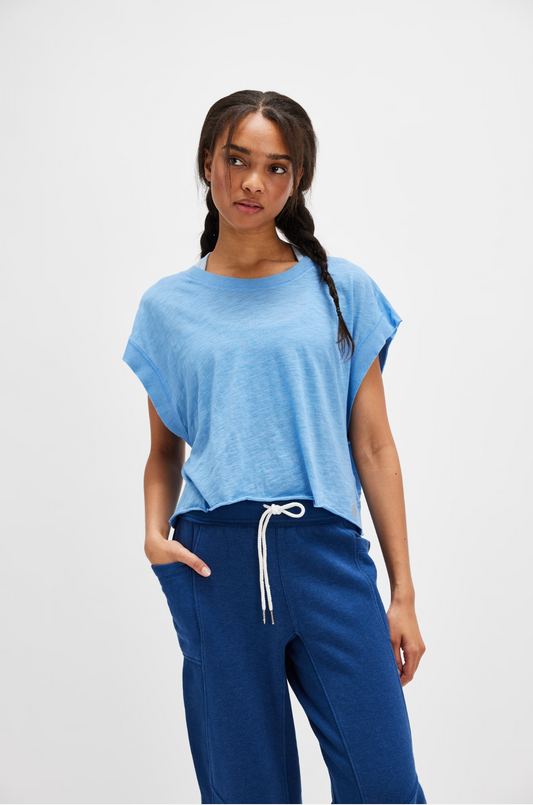 Free People My Time Tee Shirt - Denim Blue