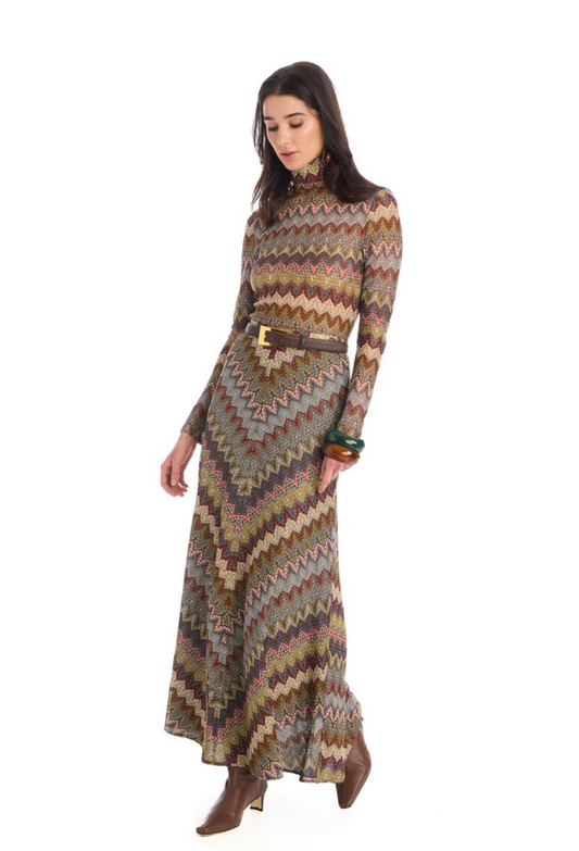 Olive Skirt - Olive Chevron