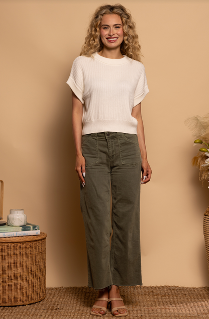 Cropped Sweater - Ivory