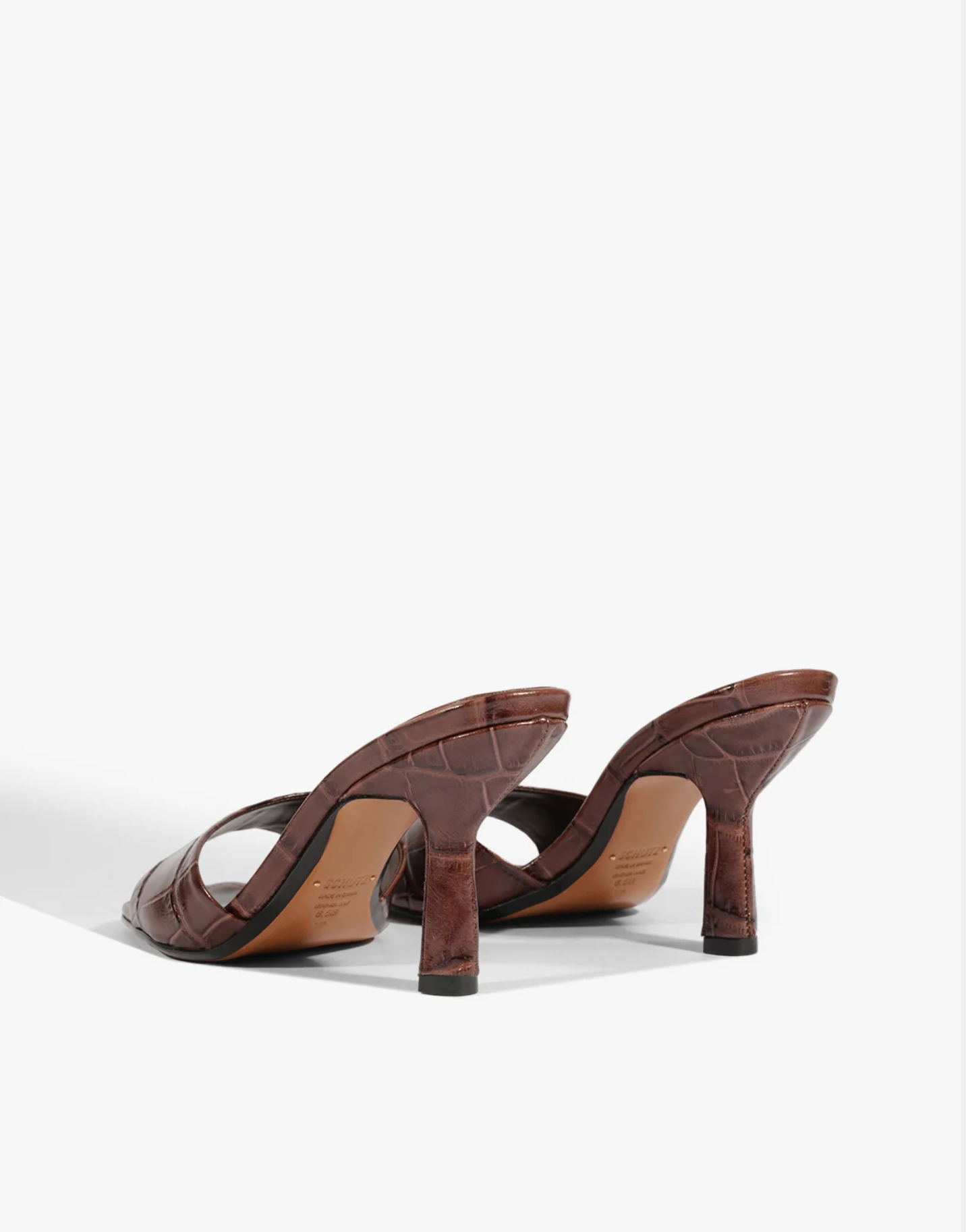 Schutz Posseni Croc Sandal - Root Brown
