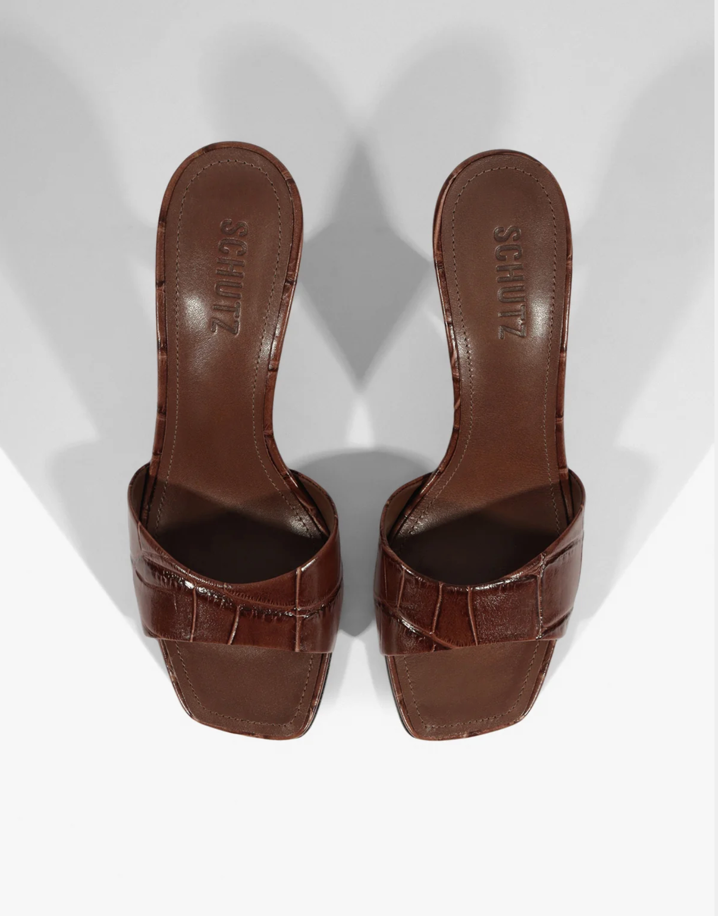Schutz Posseni Croc Sandal - Root Brown