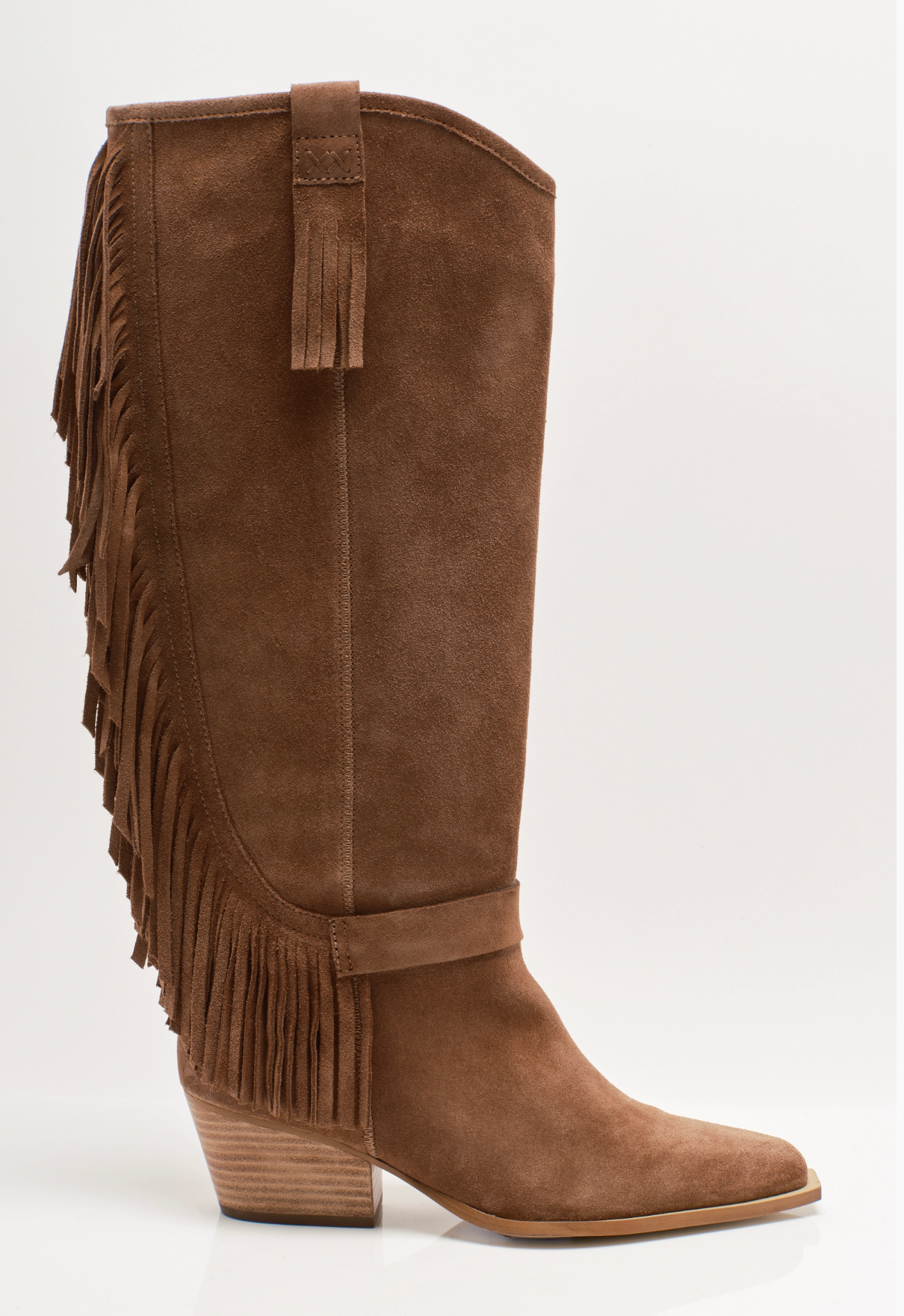 Free People Faith Fringe Western Boots - Faded Saddle Suede