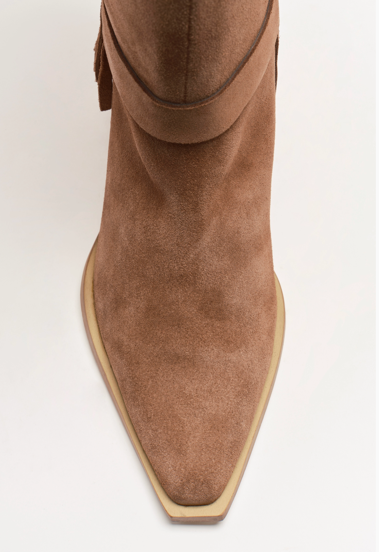 Free People Faith Fringe Western Boots - Faded Saddle Suede