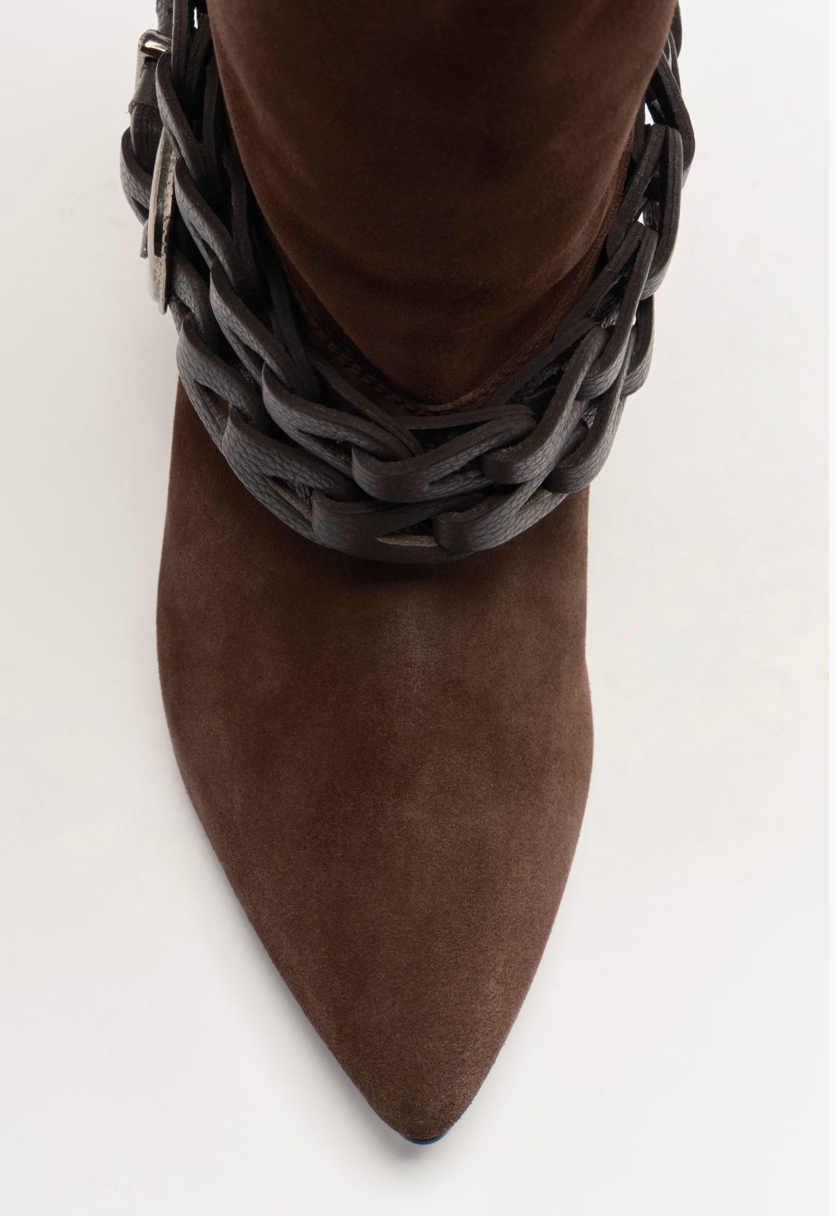 Free People Bridget Belt Slouch Boots - Chocolate Suede/Leather