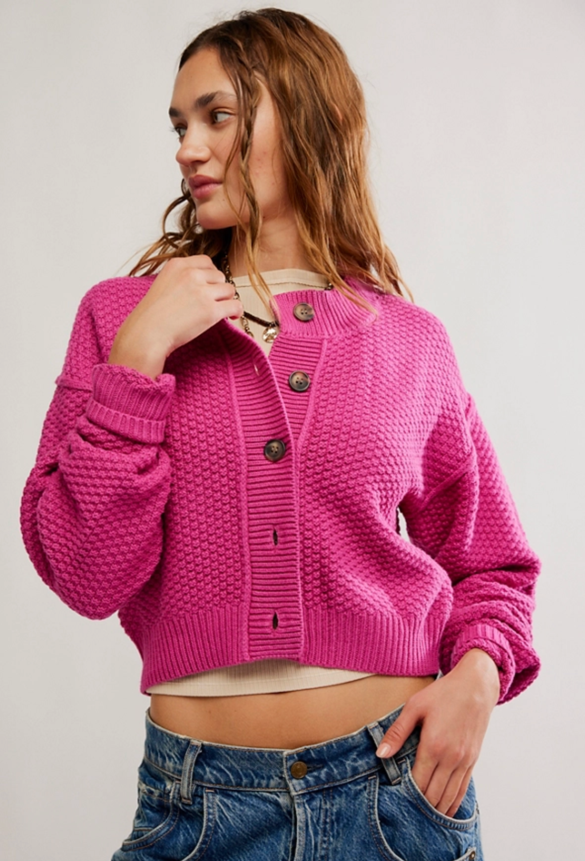 Free People Lila Cardigan Sweater - Plumdrop