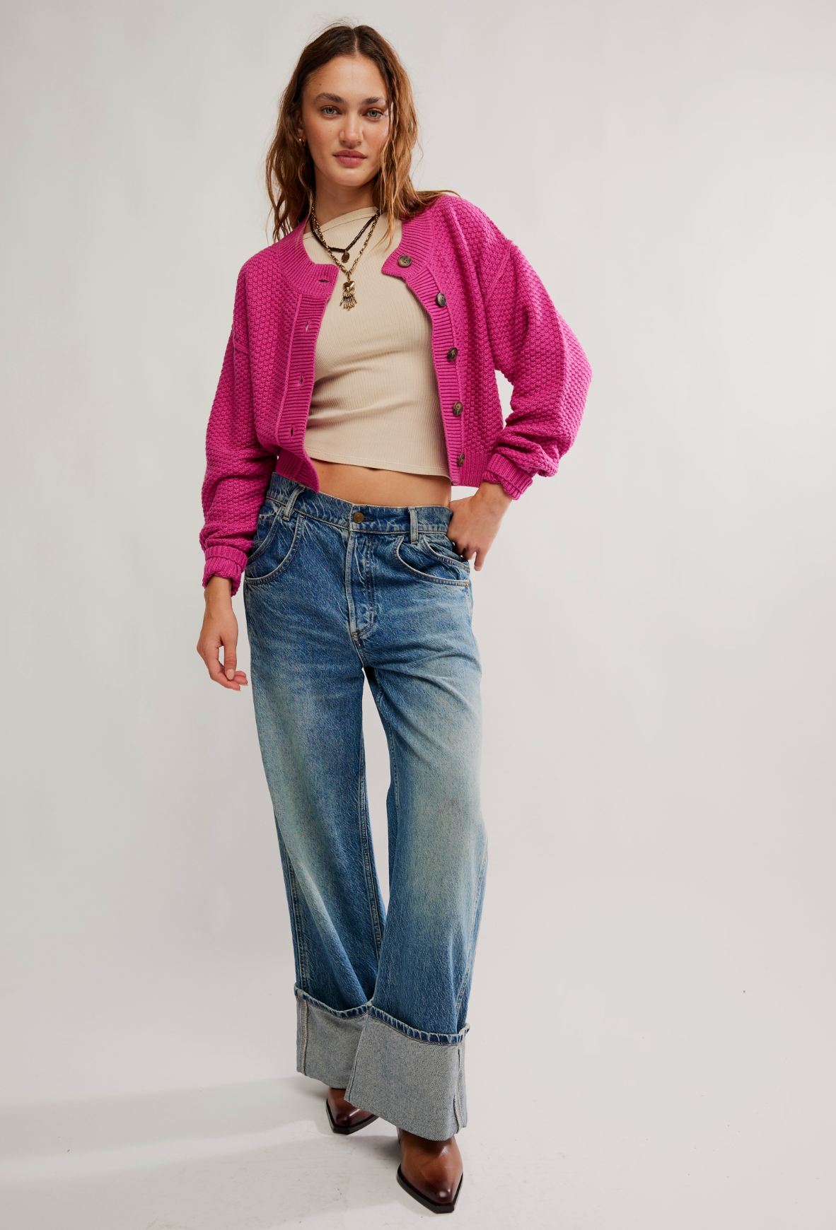 Free People Lila Cardigan Sweater - Plumdrop