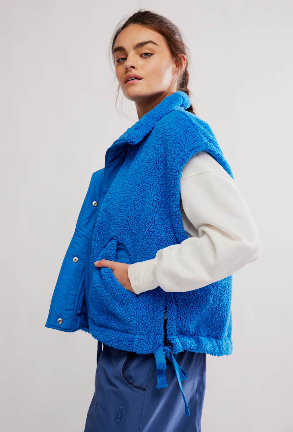 Free People Scout It Out Vest - Light Cobalt