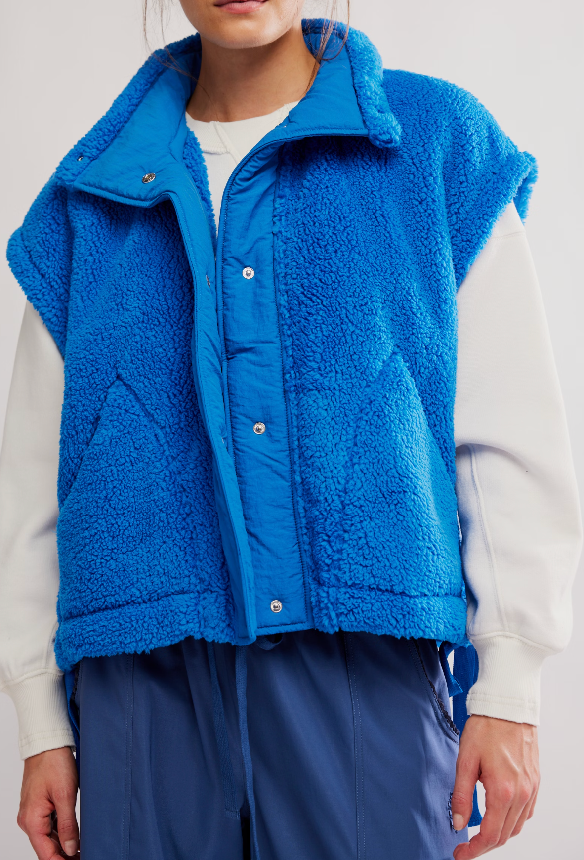Free People Scout It Out Vest - Light Cobalt