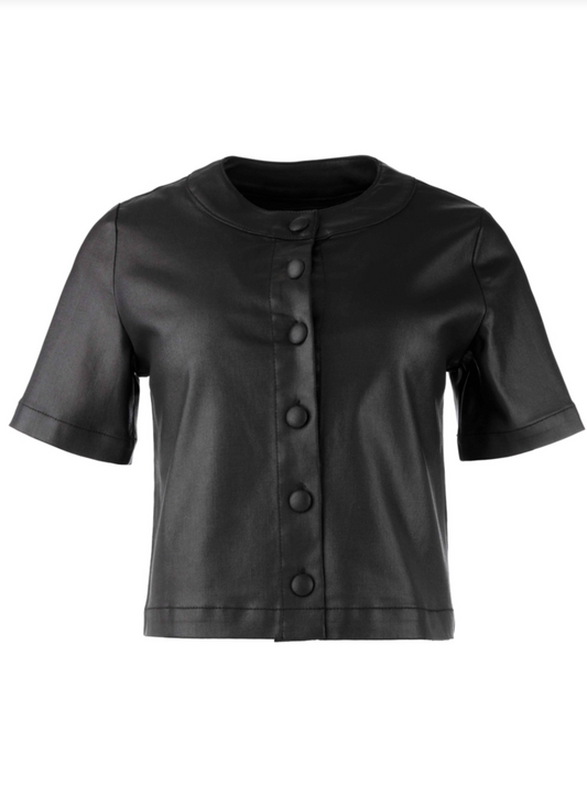 Esmeray Coated Shirt - Black