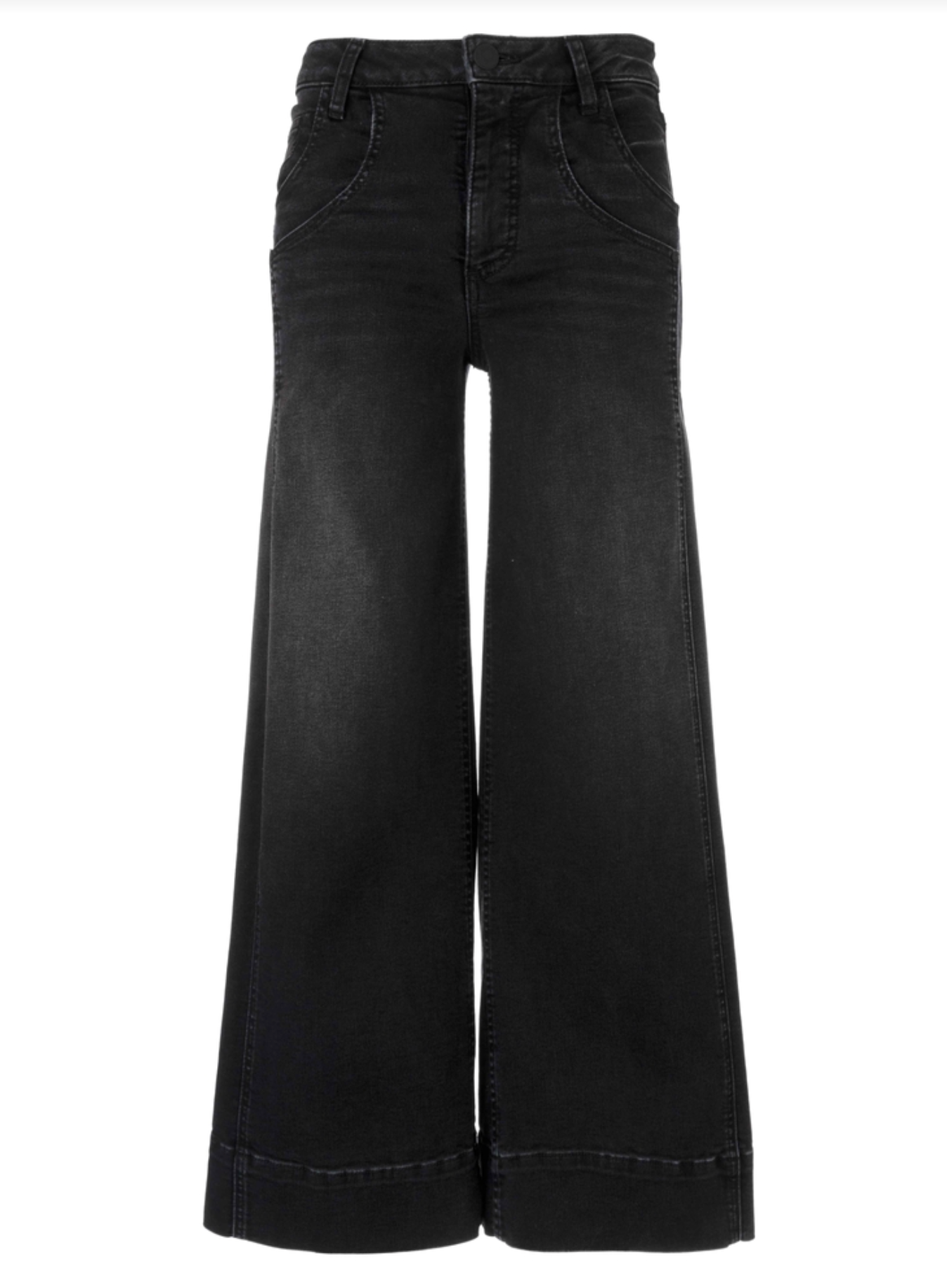 Meg High Rise Wide Leg Jean - Glittering