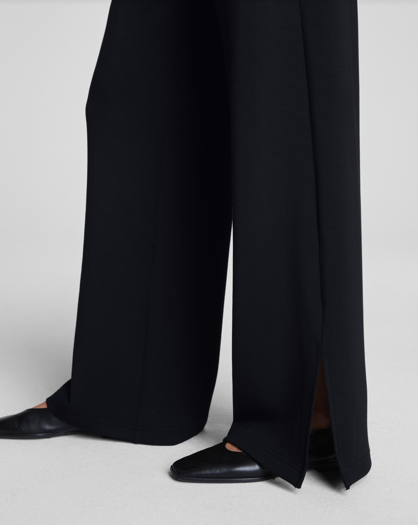 Spanx AirEssentials Zero Waistband Wide Leg Pants - Very Black