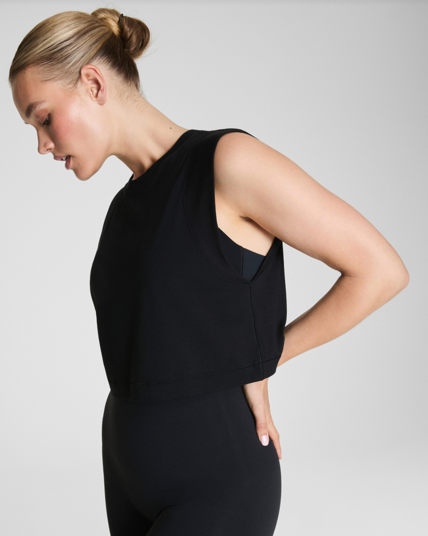 Spanx SuperNaturals Muscle Tank Top - Very Black