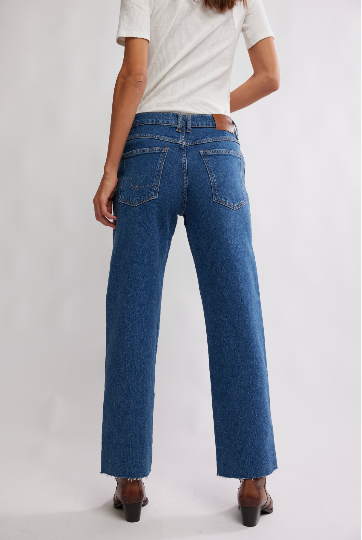 Free People Risk Taker Mid-Rise Straight Jean - Be Bold