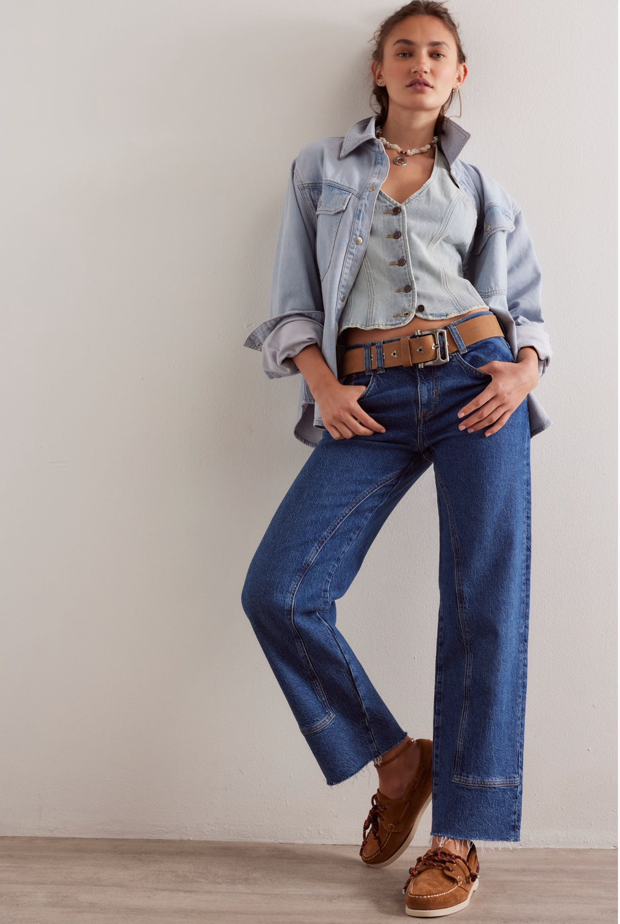 Free People Risk Taker Mid-Rise Straight Jean - Be Bold