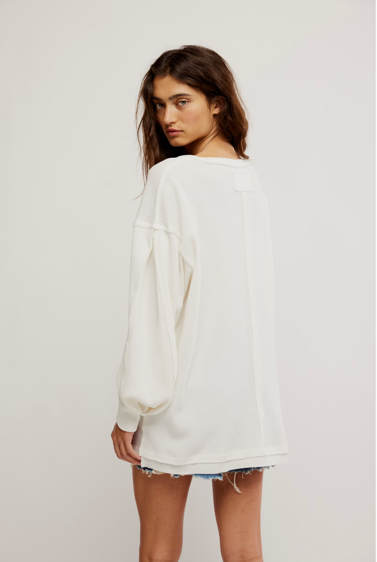 Free People Coast 2 Coast Thermal Top - Clean Ivory