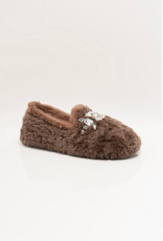 Free People Slumber Party Loafer Slippers - Chocolate