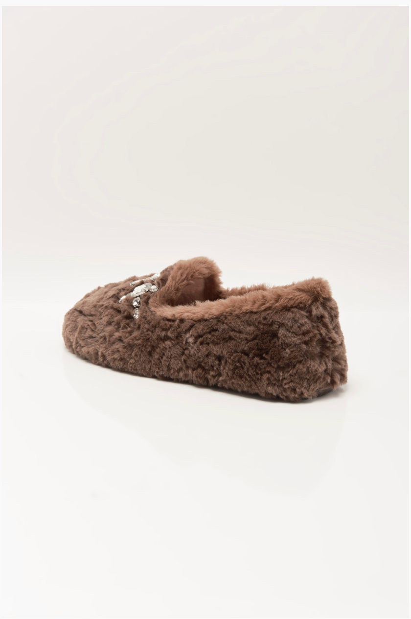 Free People Slumber Party Loafer Slippers - Chocolate
