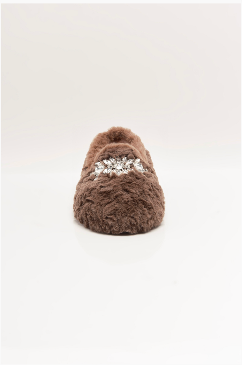 Free People Slumber Party Loafer Slippers - Chocolate