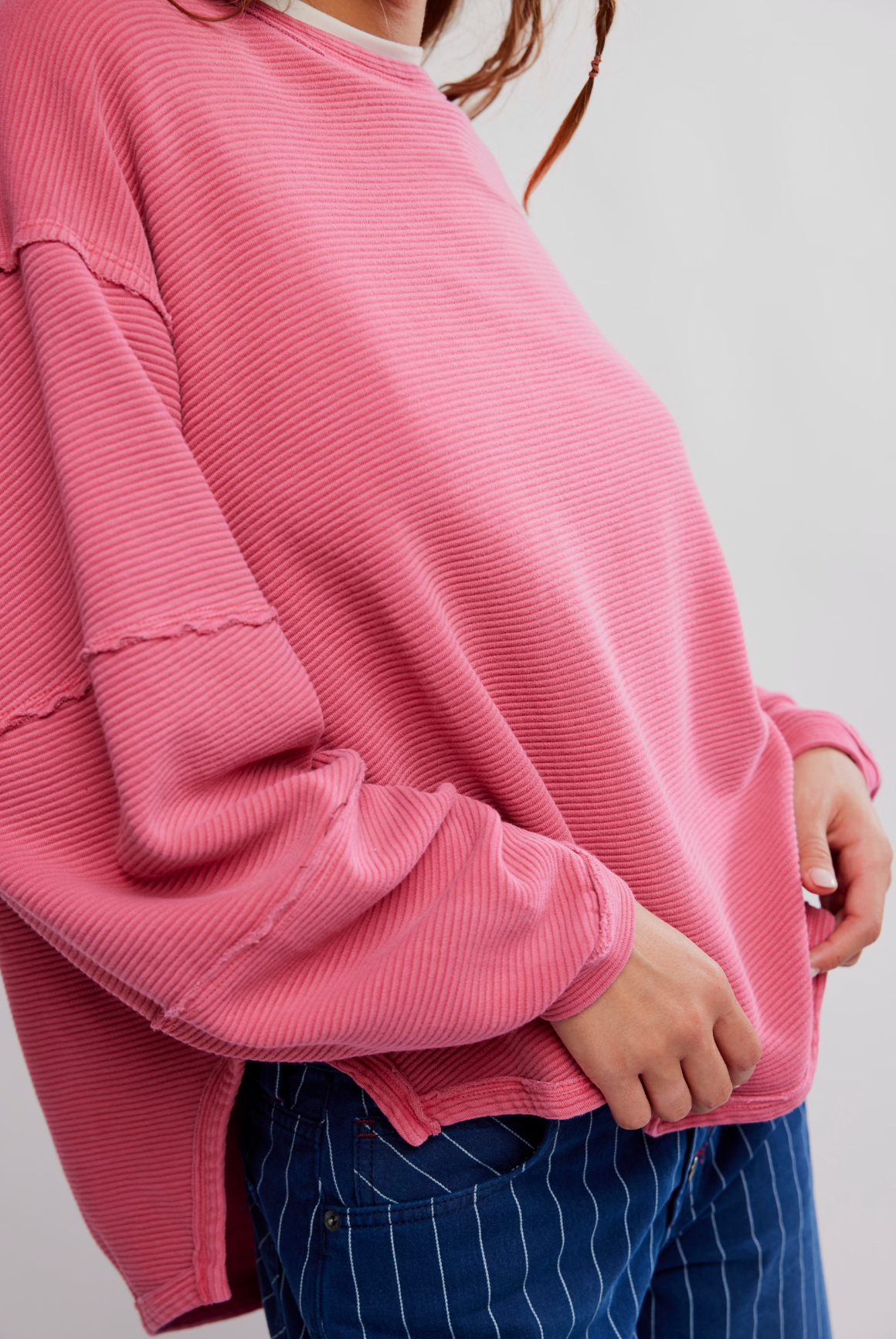 Free People Total Eclipse Tee Shirt - Hibiscus Pop