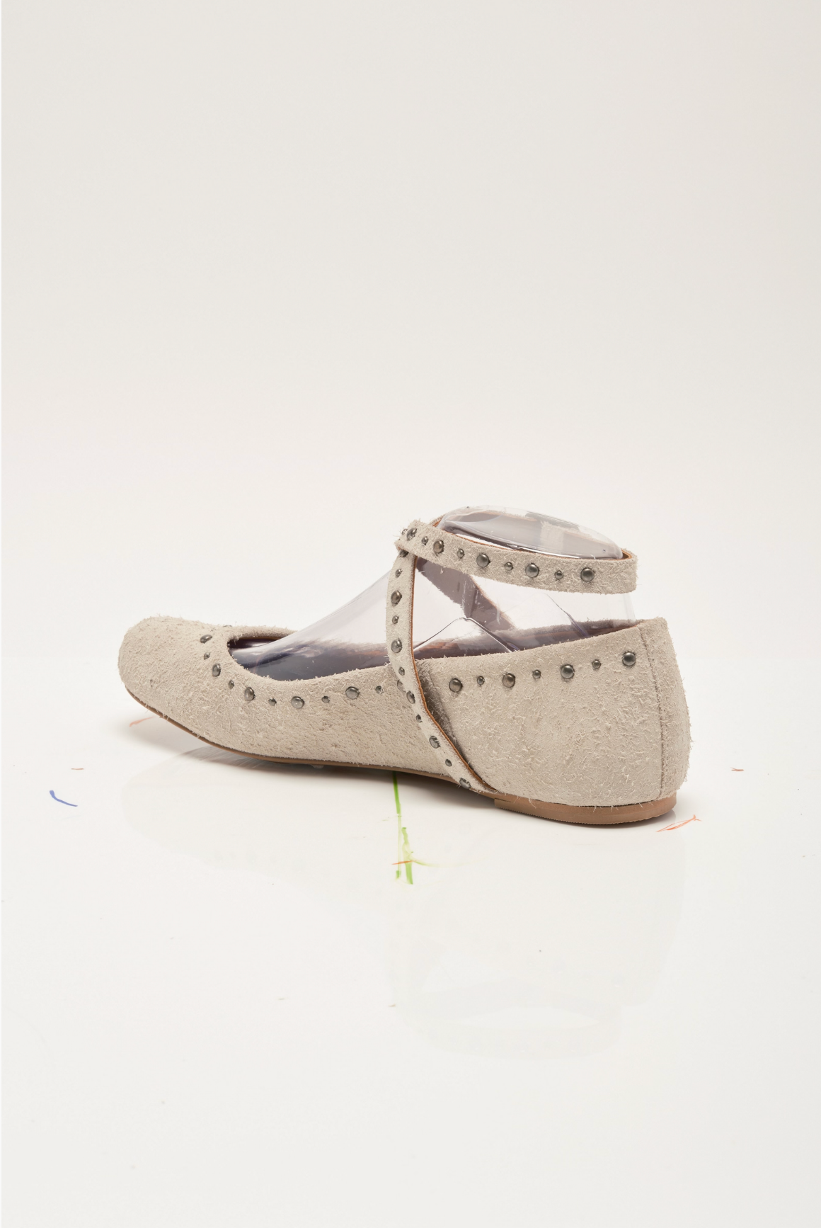 Free People Grace Gems Ballet Flat - Sand Hair Suede